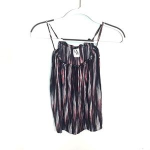 LAVI vertical striped purple, pink, white watercolor tank top with scoop neck